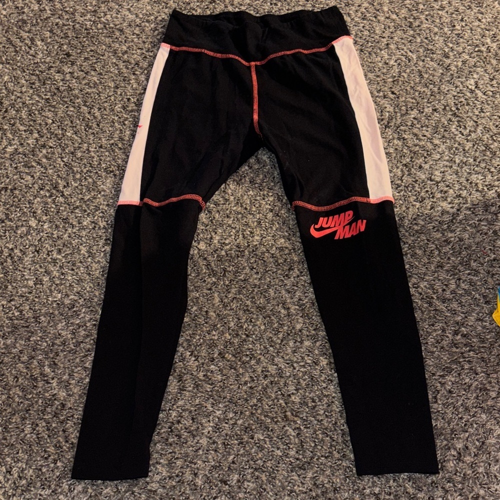 Jordan Black and Red "Jump Man" Leggings size Large